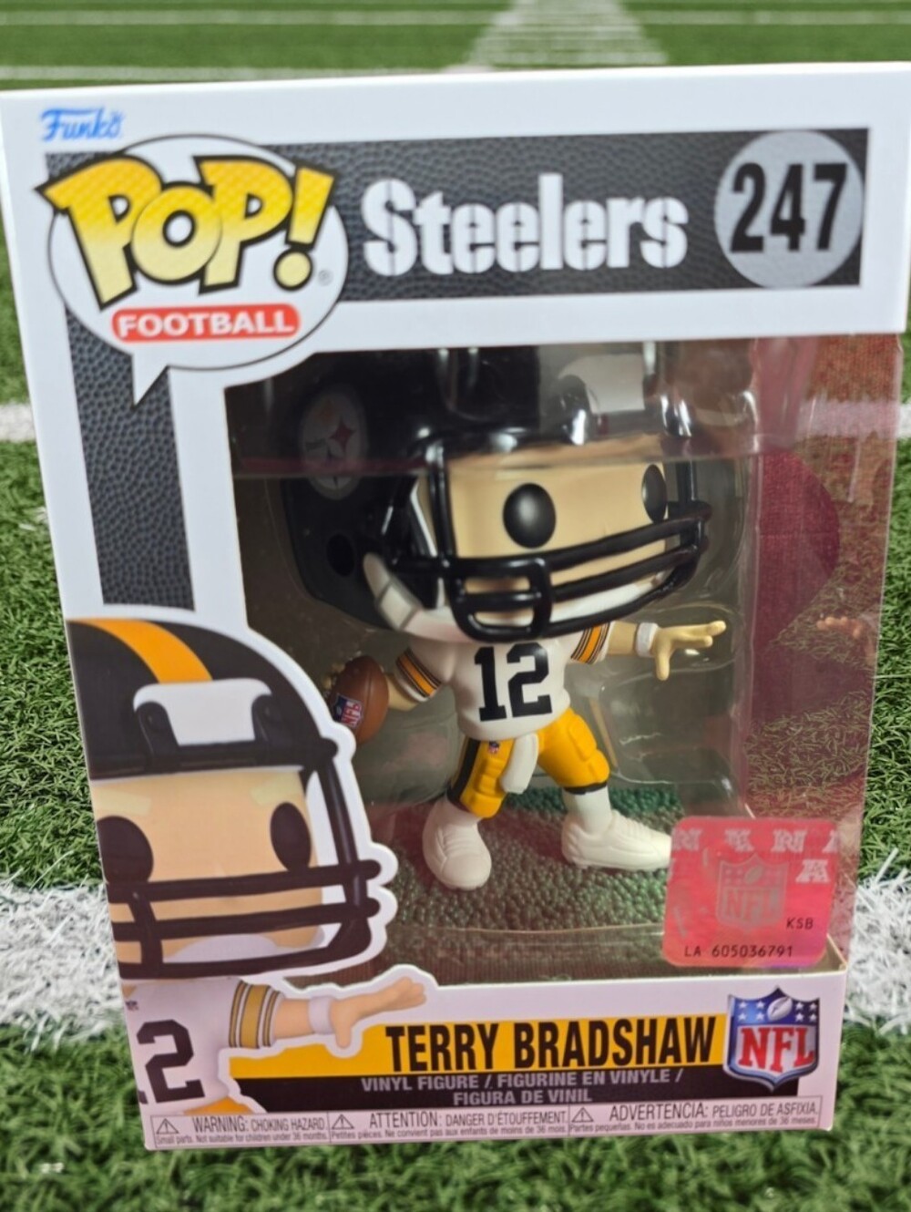 Funko Pop! Football: Terry Bradshaw Funko # 247 (Nib) With Pop Protector